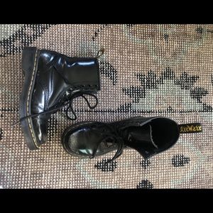 1460 Pascal Metallic Leather Lace Up Boots
